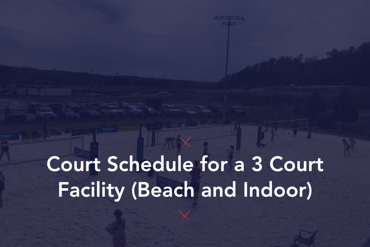 Sample Court Schedule for 3 Court Facility